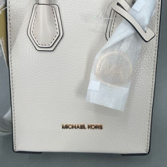 $348 Michael Kors Mercer Extra Small Pebbled Leather Crossbody Bag Minimalist - Picture 15 of 15
